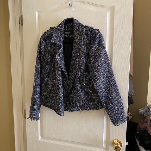 Eloquii Jackets & Blazers - Tweed moto jacket